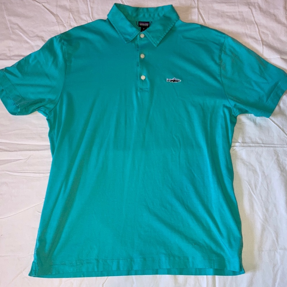 Patagonia Men's Polo Trout Fitz Roy - Medium